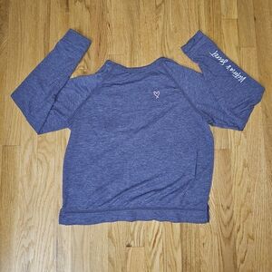 Victoria's Secret Blue Sweatshirt with Pink Heart
